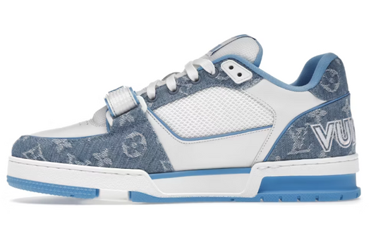 Blauer Denim-Sneaker mit LV-Monogramm